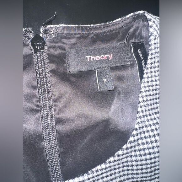 Theory Houndstooth Peplum Top Size XS EUC business career event meeting - Picture 4 of 7